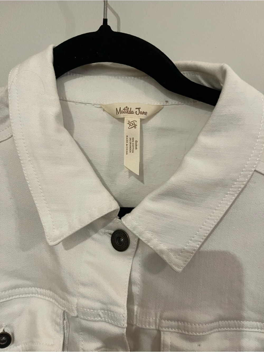 Matilda Jane White Women's Jean Jacket - Picture 2 of 3